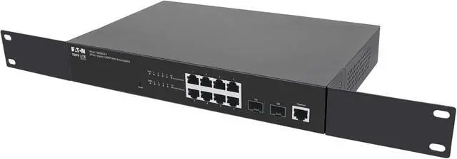 Alt view image 6 of 7 - Eaton Tripp Lite Series 8Port Gigabit Managed Switch with 2 SFP Ports, Easy Smart WebManaged Layer 2 Network Ethernet Splitter, 1 Gbps, 1U Rack Mount or Desktop, 3Year Warranty (NGS8C21)