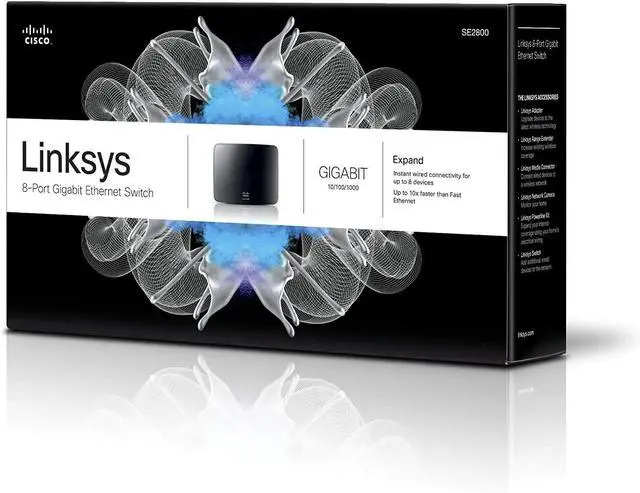 Alt view image 6 of 6 - Linksys SE2800 8-Port Gigabit Ethernet Switch