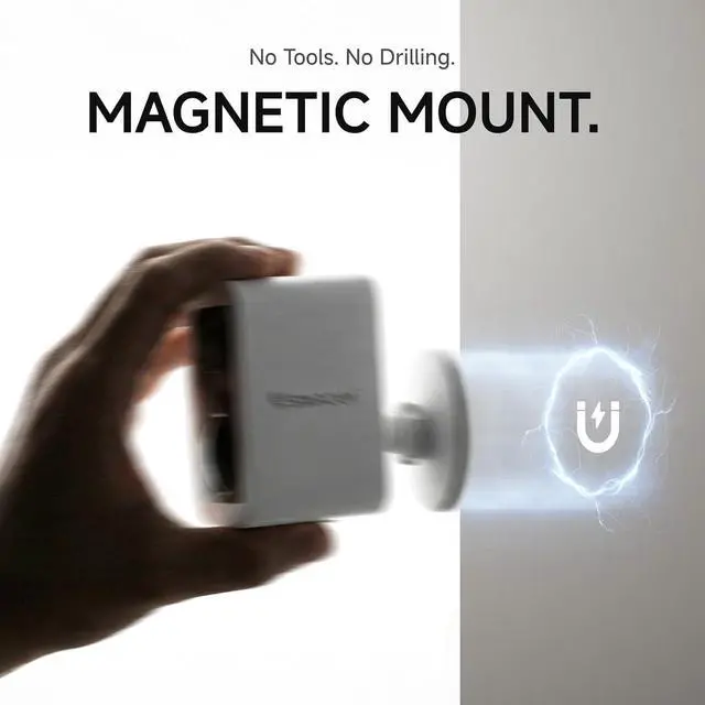 Alt view image 2 of 7 - VSTARCAM 2K Security Cameras Wireless Outdoor, No-Drill Magnetic & Adhesive Mount, Free Cloud & 128GB SD Storage, WiFi 6 2.4/5G, Motion Alerts, 6-Month Battery, Color Night Vision, IP66,2-Way Talk
