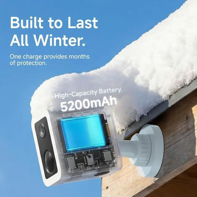 Alt view image 7 of 7 - VSTARCAM 2K Security Cameras Wireless Outdoor, No-Drill Magnetic & Adhesive Mount, Free Cloud & 128GB SD Storage, WiFi 6 2.4/5G, Motion Alerts, 6-Month Battery, Color Night Vision, IP66,2-Way Talk
