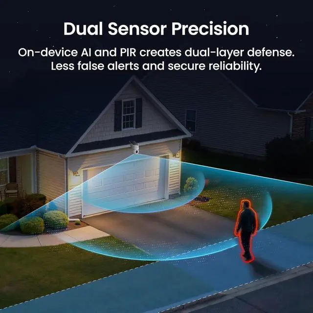Alt view image 7 of 7 - aosu SolarCam D1 Max, 4K Solar Security Cameras Outdoor Wireless, 360° Pan & Tilt Coverage, Auto Tracking, Color Night Vision, Local Storage, No Subscription Required