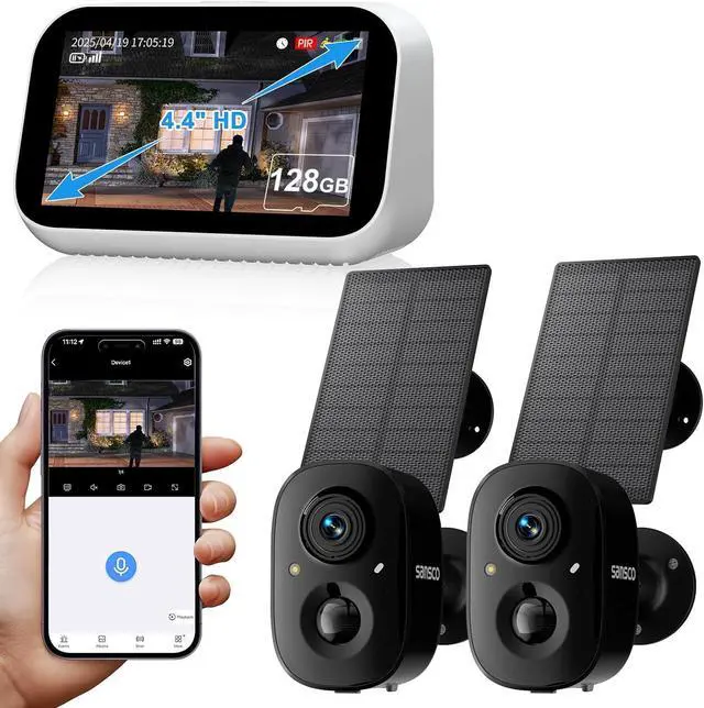 Main image of SANSCO 2K Solar Security Cameras Wireless Outdoor