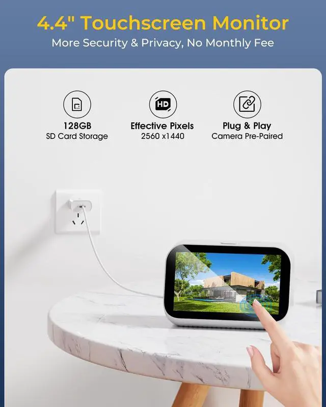 Alt view image 4 of 7 - SANSCO 2K Solar Security Cameras Wireless Outdoor