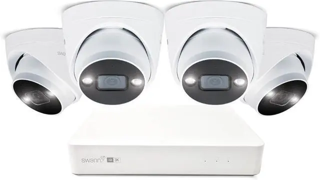 Main image of Swann AdvancedX 5MP 3K PoE NVR Security System, 4 Dome Cameras, 8 Channel