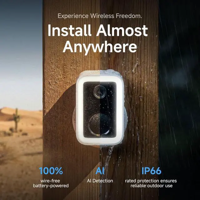 Alt view image 6 of 7 - VSTARCAM 2K Security Cameras Wireless Outdoor, No-Drill Magnetic & Adhesive Mount, Free Cloud & 128GB SD Storage, WiFi 6 2.4/5G, Motion Alerts, 6-Month Battery, Color Night Vision, IP66,2-Way Talk