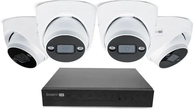 Main image of Swann AdvancedX 4K PoE NVR Security Camera System, 4 Domes, 8CH