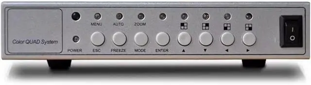 Main image of Evertech Office Home Analog Video Security Camera CCTV Color Quad Splitter Processor 4 Channel/Port Real Time with Remote Control (Silver or Black Casing)