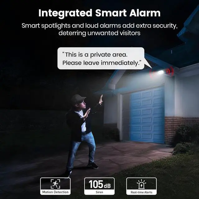 Alt view image 7 of 7 - aosu SolarCam P1 Max, 4K Solar Security Camera Wireless Outdoor, Integrated Solar Powered, AI Perimeter Detection for Home Security, Color Night Vision, Easy to Install, No Subscription Required