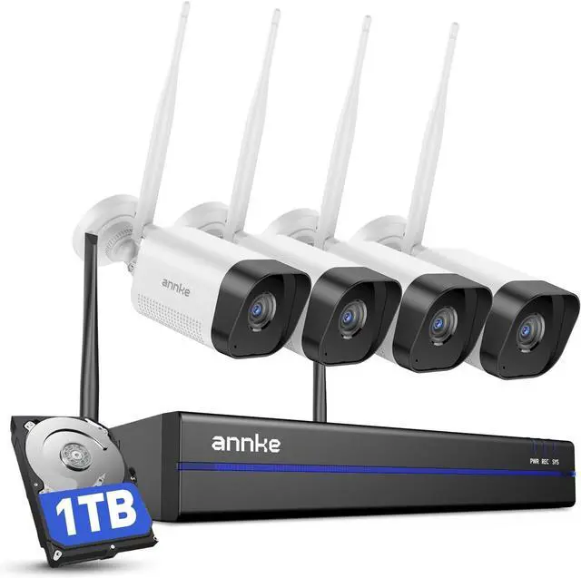 Main image of ANNKE Wireless Camera System, 16CH 4K NVR & 4X 3MP Outdoor Cameras, 1TB HDD