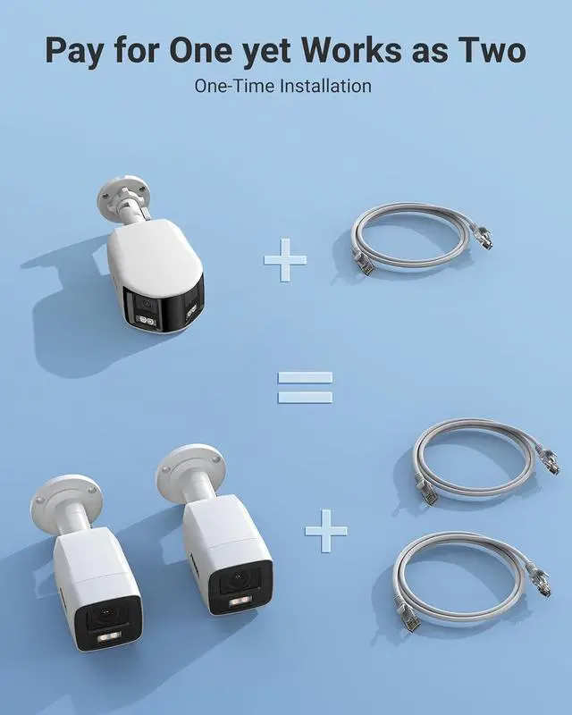 Alt view image 6 of 7 - ANNKE FCD600 Dual-Lens Outdoor Security Camera with 180° FoV, 6MP Panoramic PoE IP Camera, Smart Human/Vehicle Detection, Color Night Vision, Two Way Audio, Supports MicroSD Card Up to 512GB