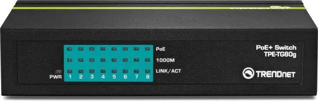 Alt view image 2 of 4 - Trendnet 8-port Gigabit Greennet Poe+ Switch - 8 Ports - 8 X Poe+ - 10/100/1000base-t - Poe Ports -