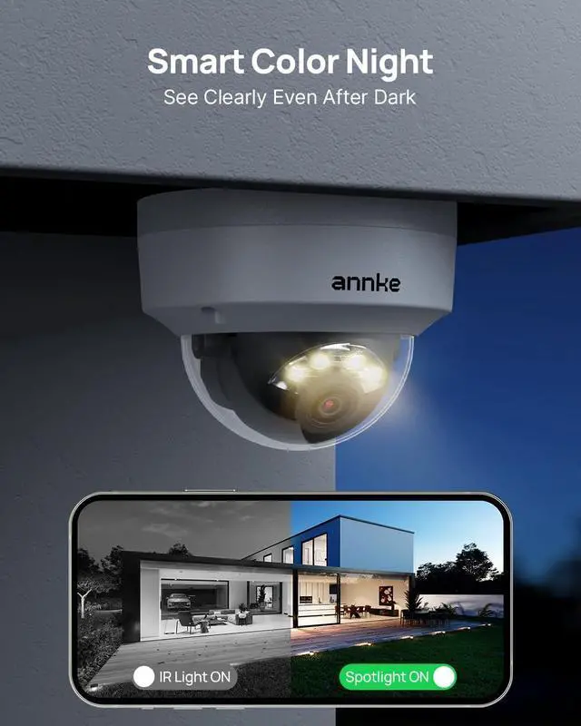 Alt view image 2 of 7 - ANNKE 4K PoE Security Camera System with Audio, 12MP H.265+ NVR with 2TB HDD, 4x8MP Ultra HD IP Dome Cam, AI Smart Detection, 100ft Night Vision, IP67 Waterproof&IK08 VandalProof, Remote Access