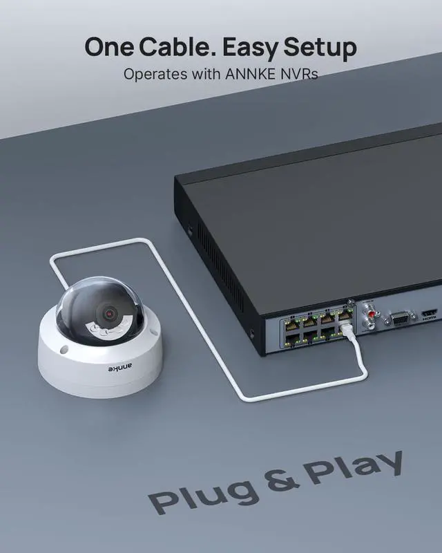 Alt view image 6 of 7 - ANNKE 4K PoE Security Camera System with Audio, 12MP H.265+ NVR with 2TB HDD, 4x8MP Ultra HD IP Dome Cam, AI Smart Detection, 100ft Night Vision, IP67 Waterproof&IK08 VandalProof, Remote Access