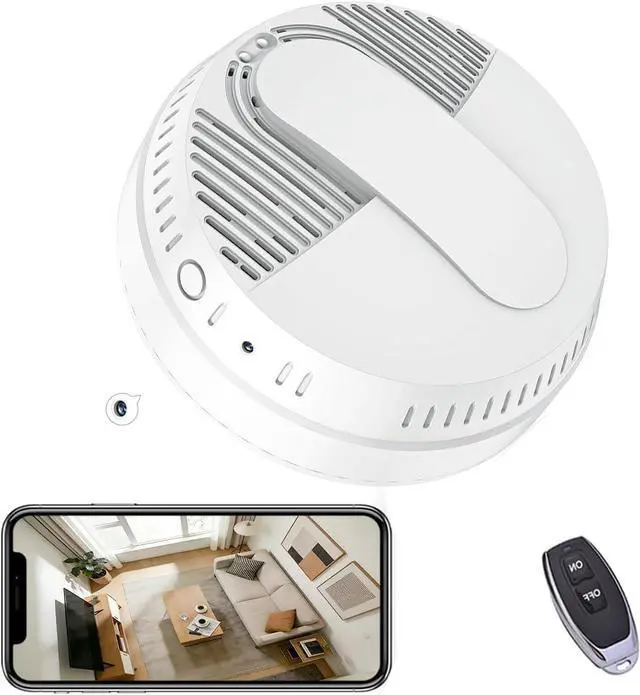 Main image of Smoke Detector Hidden Camera, 10000mAh Backup Power with Motion Detection/SD Storage/Night Vision/Motion Detection/APP Control/2.4G WiFi for Home Security.