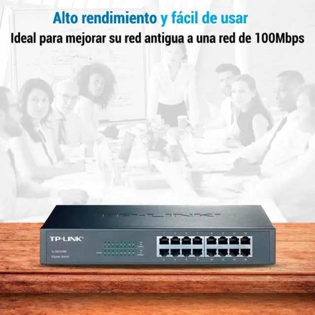 Alt view image 3 of 6 - TP-Link 16 Port 10/100Mbps Fast Ethernet Switch Plug & Play Desktop/Rackmount Sturdy Metal w/Shielded Ports Fanless Unmanaged (TL-SF1016DS)