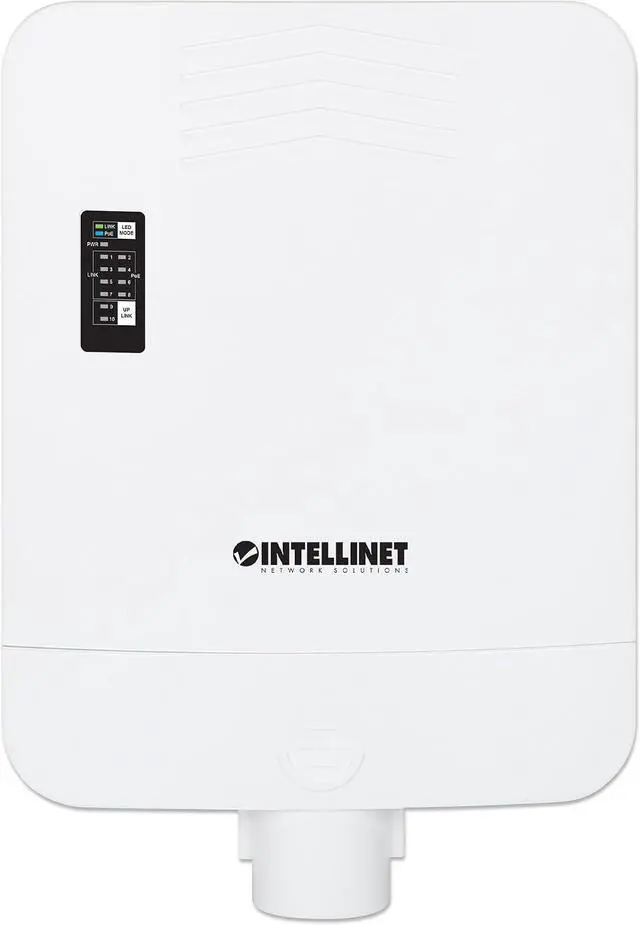 Main image of Intellinet Outdoor 10-Port L2+ Smart Managed PoE+ Switch, 8X Gigabit RJ45 + 2X 1G SFP Uplinks, IP65/NEMA 4, 85W PoE Budget, PD Alive Check, VLAN/QoS/SSH/SNMP - 562324
