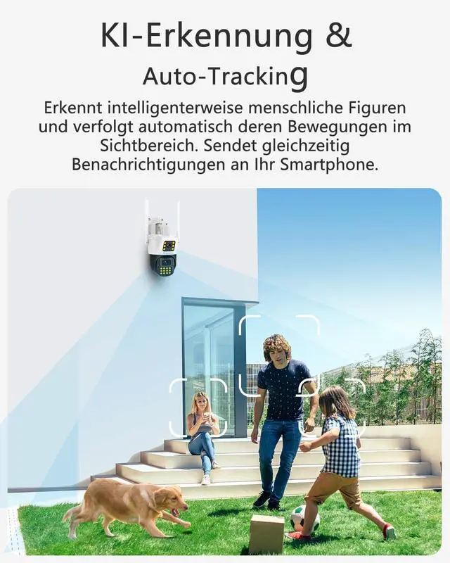 Alt view image 5 of 7 - VSTARCAM Outdoor Security Dual Lens Camera, 3MP Home Security Camera, Motion Detection, Auto Tracking, Two-Way Talk, 360° PTZ Security Camera, Cloud & SD Card Storage