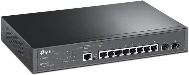 Alt view image 2 of 3 - TP-Link 8 Port Gigabit L2 Jetstream Managed Switch + 2 Gigabit SFP