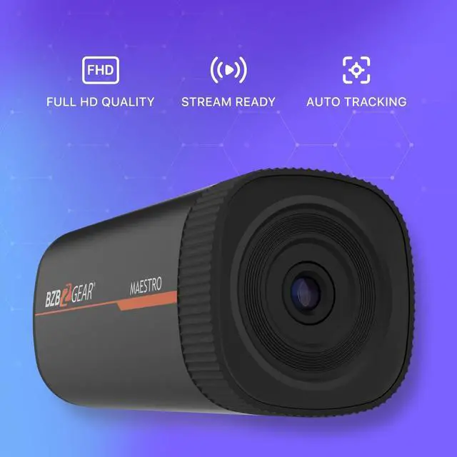 Alt view image 4 of 7 - BZB GEAR 8MP HDMI USB 3.0 IP POE Wide Angle Educational AUTO Tracking Camera (Gray - SDI Version) - BG-Maestro