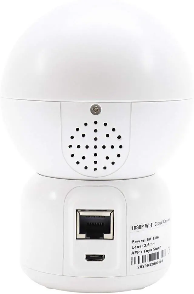 Alt view image 4 of 7 - PNI Video Surveillance Camera IP390T 1080P with PTZ WiFi H264 + Supports 128GB microSD, Night Vision, Tuya Application, P2P
