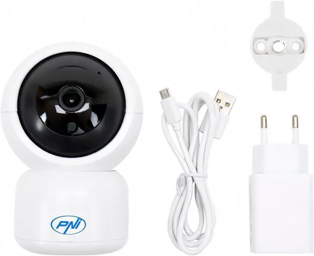 Alt view image 5 of 7 - PNI Video Surveillance Camera IP390T 1080P with PTZ WiFi H264 + Supports 128GB microSD, Night Vision, Tuya Application, P2P