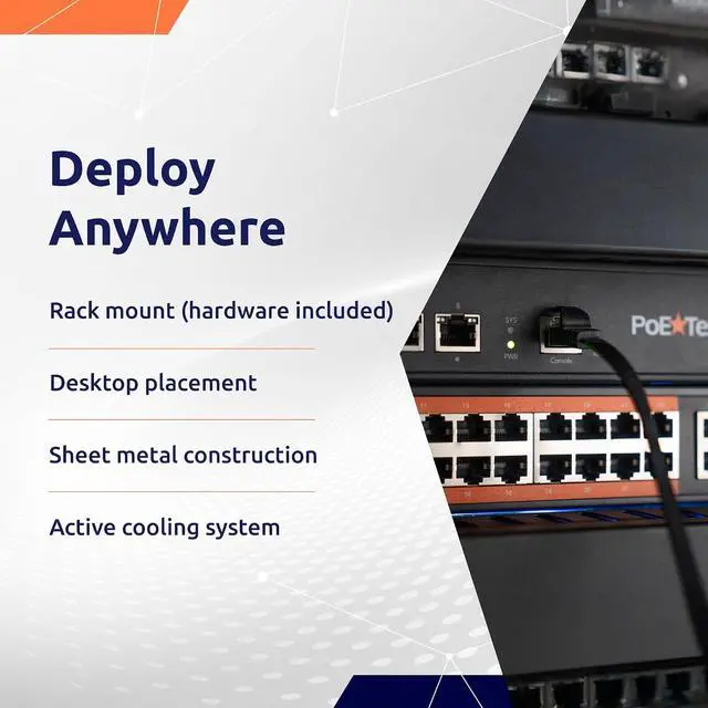Alt view image 7 of 7 - PoE Texas 8-Port 10Gb Managed L2/L3 PoE+ Switch, 250W