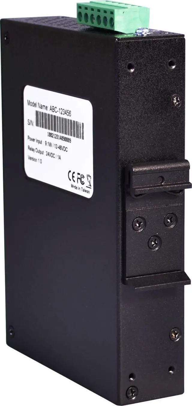 Alt view image 5 of 6 - Antaira LNX-0702C-SFP-T Industrial-Grade 7-Port Unmanaged Fast Ethernet Switch, 2 SFP Slots, DIN-Rail Mount, -40 to 75°C Operating Temperature, Redundant 12 to 48 VDC Power Input