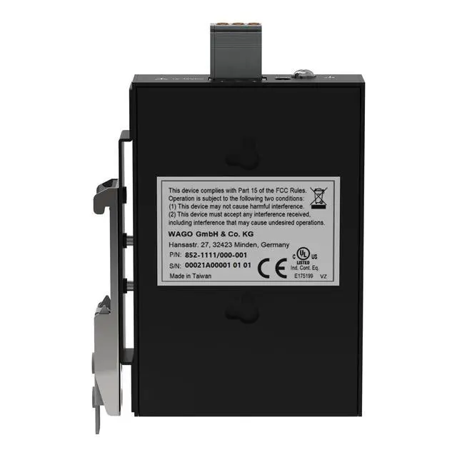 Alt view image 2 of 7 - WAGO 852-1111/000-001, Industrial-ECO-Switch; 5-Port 1000Base-T; Black