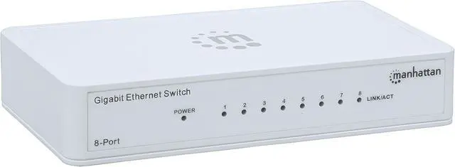 Alt view image 2 of 7 - Intellinet IEEE 802.3, 802.3ab, 802.3az, 802.3u, 802.3X 8-Port Gigabit Ethernet Switch (Plastic) (524124)