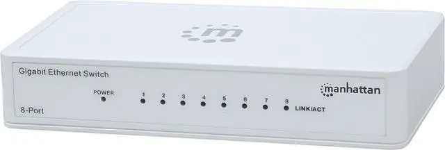 Main image of Intellinet IEEE 802.3, 802.3ab, 802.3az, 802.3u, 802.3X 8-Port Gigabit Ethernet Switch (Plastic) (524124)