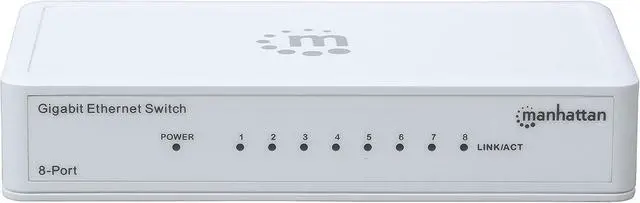 Alt view image 3 of 7 - Intellinet IEEE 802.3, 802.3ab, 802.3az, 802.3u, 802.3X 8-Port Gigabit Ethernet Switch (Plastic) (524124)