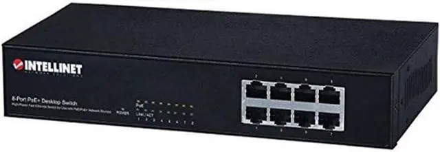 Main image of INTELLINET 560764 8-Port PoE+ Desktop Switch electronic consumer