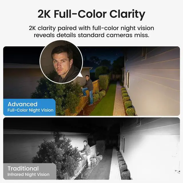 Alt view image 5 of 7 - aosu Security Cameras Outdoor Wireless, 2 Cam-Kit, No Subscription Required, Solar-Powered, Home Security Cameras System with 360° Pan & Tilt, Auto Tracking, 2K Color Night Vision, Easy Setup