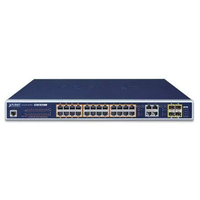 Alt view image 2 of 3 - GS-4210-24UP4C 24-Port 10/100/1000T Ultra PoE + 4-Port Gigabit TP/SFP Combo Managed Switch