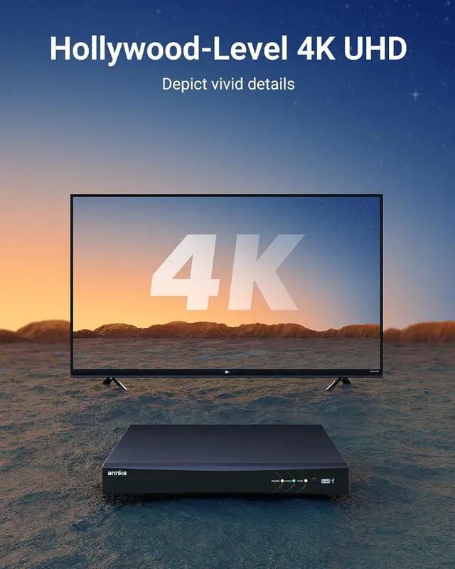 Alt view image 2 of 7 - ANNKE 4K 8CH AI DVR with Human/Vehicle Detection, 5-in-1 H.265+ Security Digital Video Recorder, Supports 8CH Analog and 4CH 8MP IP Cams for Home CCTV System, NO Hard Drive