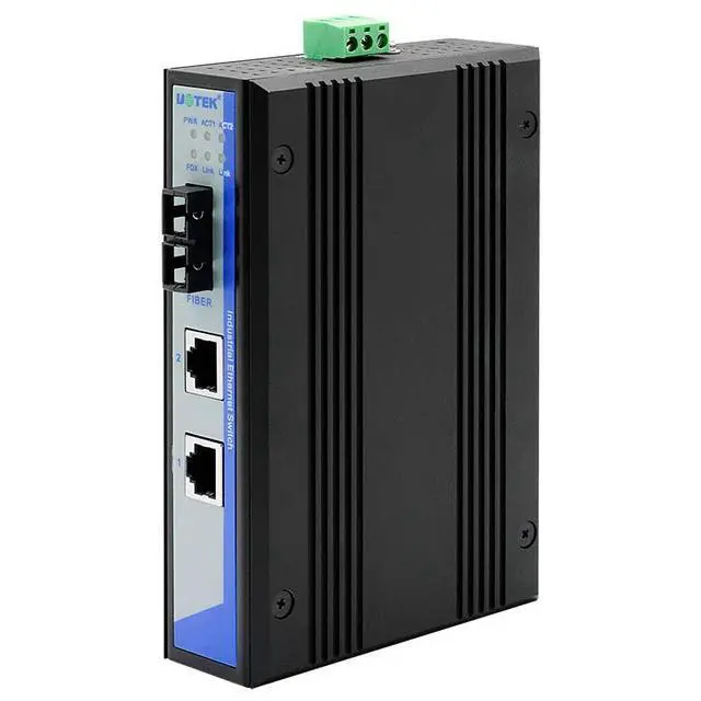 Alt view image 2 of 5 - Industrial 10/100M 1 Fiber 2 Ethernet Ports Industrial Switch, Auto MDI/MDI-X, with Optional Single-Mode & Multi-Mode, UT-2572 (UT-2572RSM-SC)