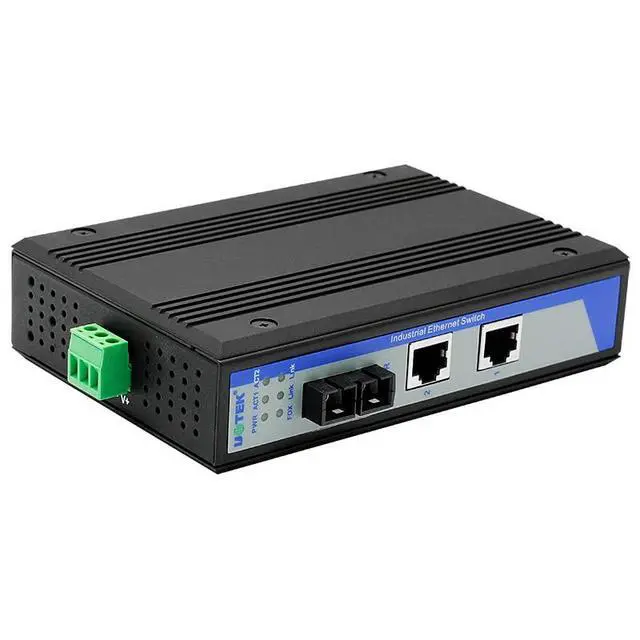 Alt view image 5 of 5 - Industrial 10/100M 1 Fiber 2 Ethernet Ports Industrial Switch, Auto MDI/MDI-X, with Optional Single-Mode & Multi-Mode, UT-2572 (UT-2572RSM-SC)