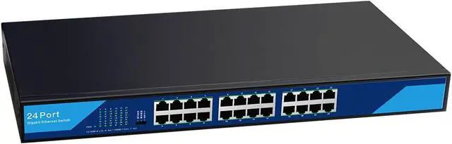 Alt view image 2 of 5 - 56Gbps 24-Port Unmanaged Switch RJ45 Adaptive Port VLAN Isolation Hub Monitor Extender Auto MDI/MDIX TXE238 13Inch