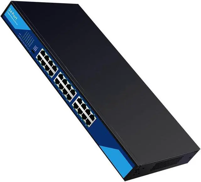 Alt view image 4 of 5 - 56Gbps 24-Port Unmanaged Switch RJ45 Adaptive Port VLAN Isolation Hub Monitor Extender Auto MDI/MDIX TXE238 13Inch