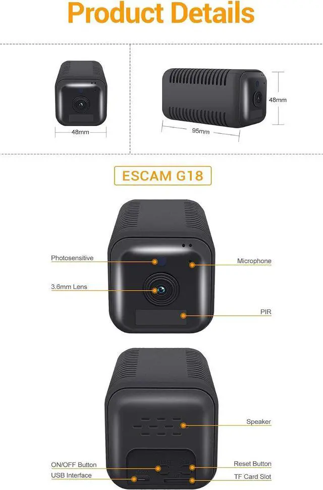 Alt view image 6 of 7 - 2MP 1080P IP Camera 1080P HD WiFi Battery with Wireless Access Point Two Way Audio