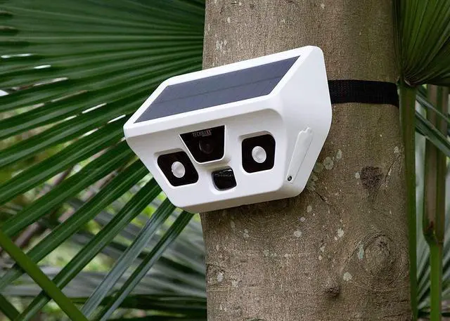Alt view image 2 of 2 - Technaxx FullHD Solar Outdoor Battery Wireless Surveillance Camera - Outdoor Camera with LED Light - Motion Sensor Photo Video with Sound MicroSD Surveillance TX-156