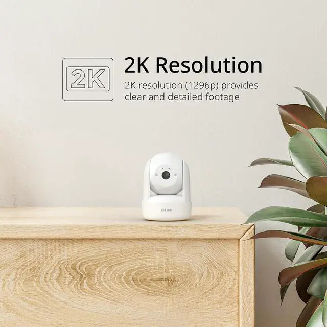 Alt view image 2 of 7 - D-Link DCS-6501LH Compact Full HD Pan & Tilt Wi-Fi Camera, 1080p, Motorized Pan & Tilt, Night Vision, SD Card/Cloud Recording, Sound/Motion Detection, 2-Way Audio, Remote Access via App