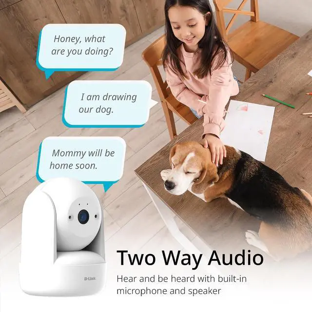 Alt view image 6 of 7 - D-Link DCS-6501LH Compact Full HD Pan & Tilt Wi-Fi Camera, 1080p, Motorized Pan & Tilt, Night Vision, SD Card/Cloud Recording, Sound/Motion Detection, 2-Way Audio, Remote Access via App