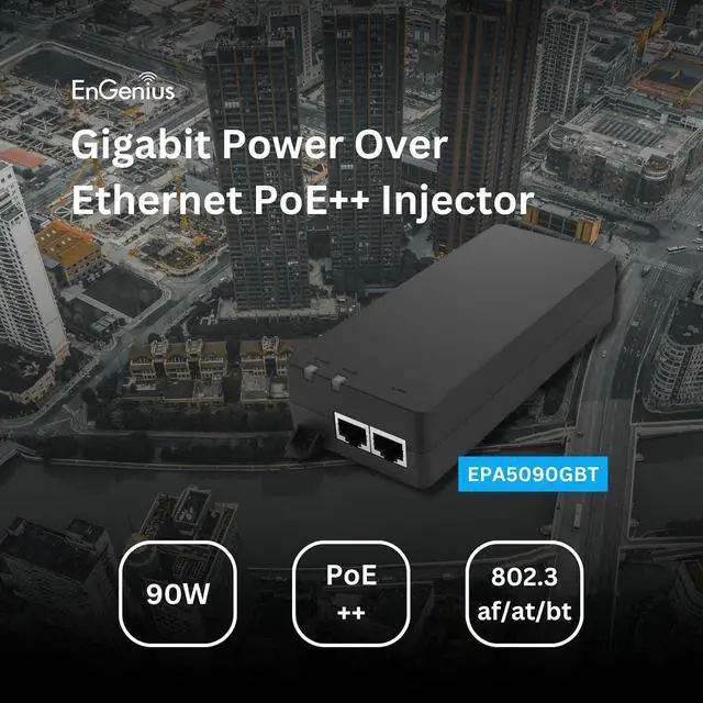 Alt view image 2 of 5 - EnGenius Gigabit Power Over Ethernet PoE++ Injector