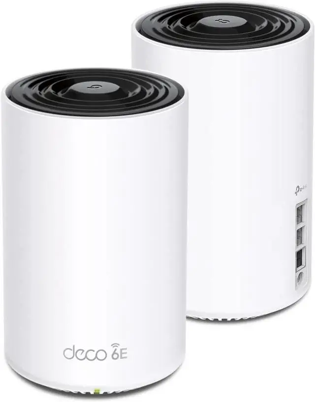 Main image of TP-Link Deco XE75 Pro AXE5400 Tri-Band WiFi 6E Mesh System - 2.5G WAN/LAN Port, Covers up to 5500 Sq.Ft, Replaces WiFi Router and Extender, AI-Driven Mesh, New 6GHz Band, 2-Pack