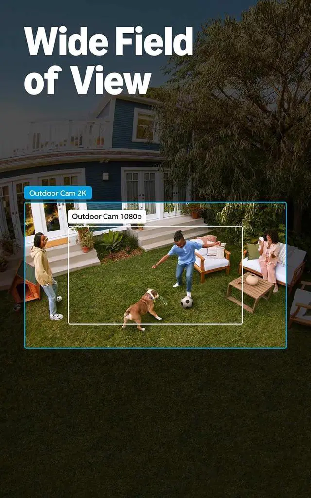 Alt view image 4 of 6 - Ring Outdoor Cam, Battery (newest model), Home or business security, Wide-Angle Retinal 2K Video, 6x Enhanced Zoom, Night Vision for true color in low light, White