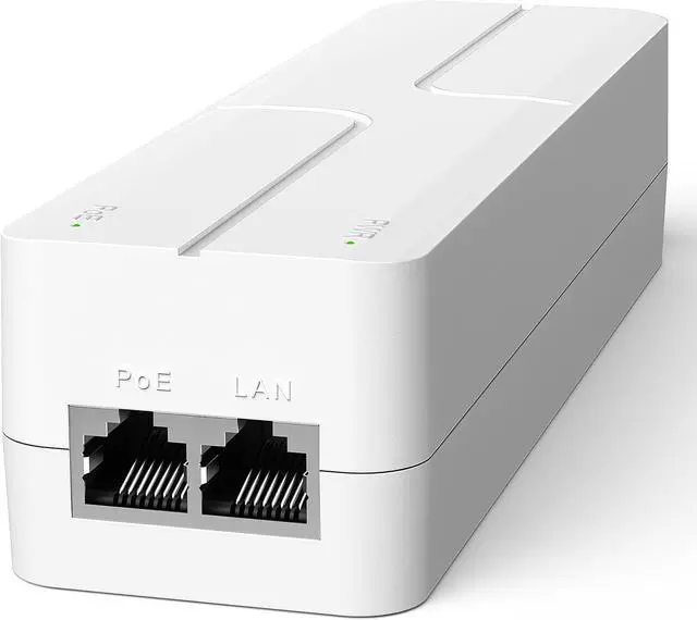 Main image of YuanLey 2.5G PoE Injector 90W, PoE+ Injector Converts Non-PoE to PoE+, 55V IEEE 802.3at/af/bt, 10/100/1000/2500Mbps Ethernet PoE Adapter Plug & Play, Power Over Ethernet Up to 325 Feet
