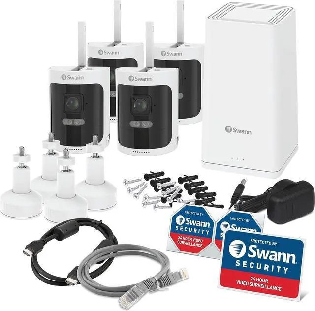 Alt view image 6 of 7 - Swann AllSecure650 Wi-Fi Security Camera System with 1 TB HDD, 4 Camera 8 Channel, 2K HD NVR Home Security Cameras Wireless Outdoor Indoor, Night Vision Surveillance Camera, Heat and Motion Detection