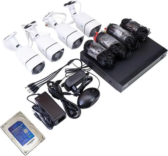 Alt view image 2 of 7 - PNI House PTZ1300 Full HD AHD Video Surveillance kit with 4 2MP, 1080P Outdoor Cameras and PNI SafeHouse 1TB Included