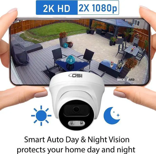Alt view image 2 of 7 - OSI 2K 5MP HD 4-CAMERA DVR SYSTEM 2TB HDD4-CH H.265 Home Video Surveillance System,4x 5MP Indoor Outdoor Dome Cameras,Wired Analog DVR System,P2P DVR,Free APP,Night Vision,Motion,Alert,Remote Access